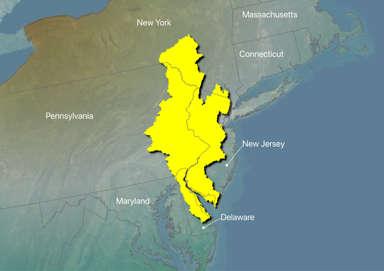IWAAs CMF project map - Delaware River Basin