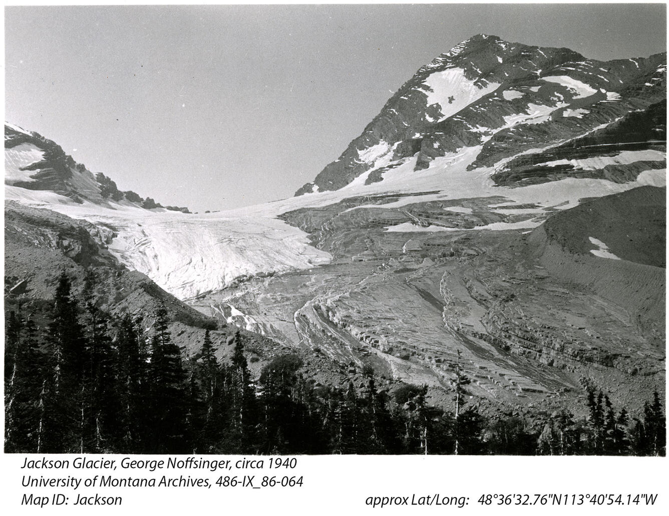 Jackson Glacier in Glacier National Park, circa 1940.  Image 3 of 8.