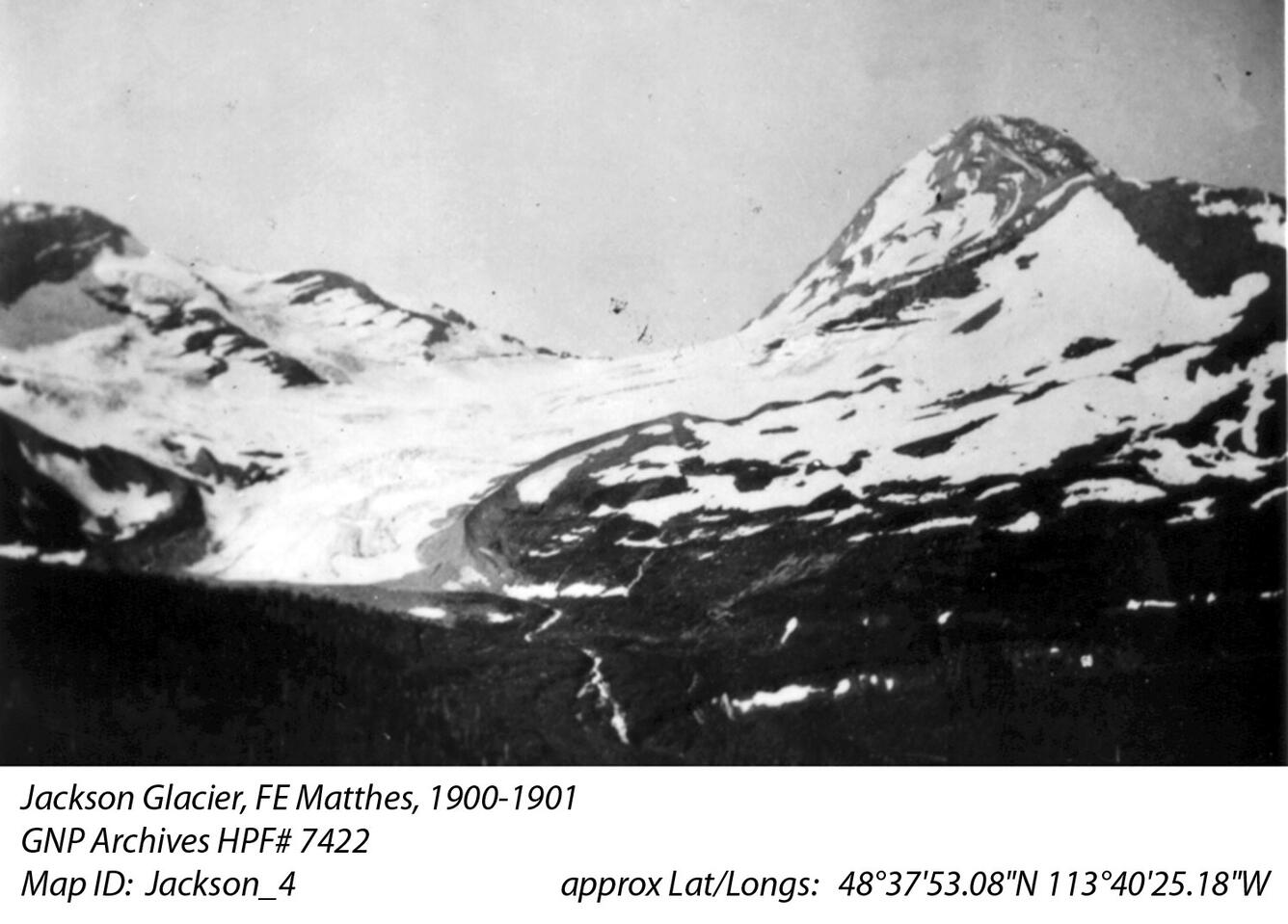 Jackson Glacier in Glacier National Park, circa 1900-1901.  Image 4 of 8.