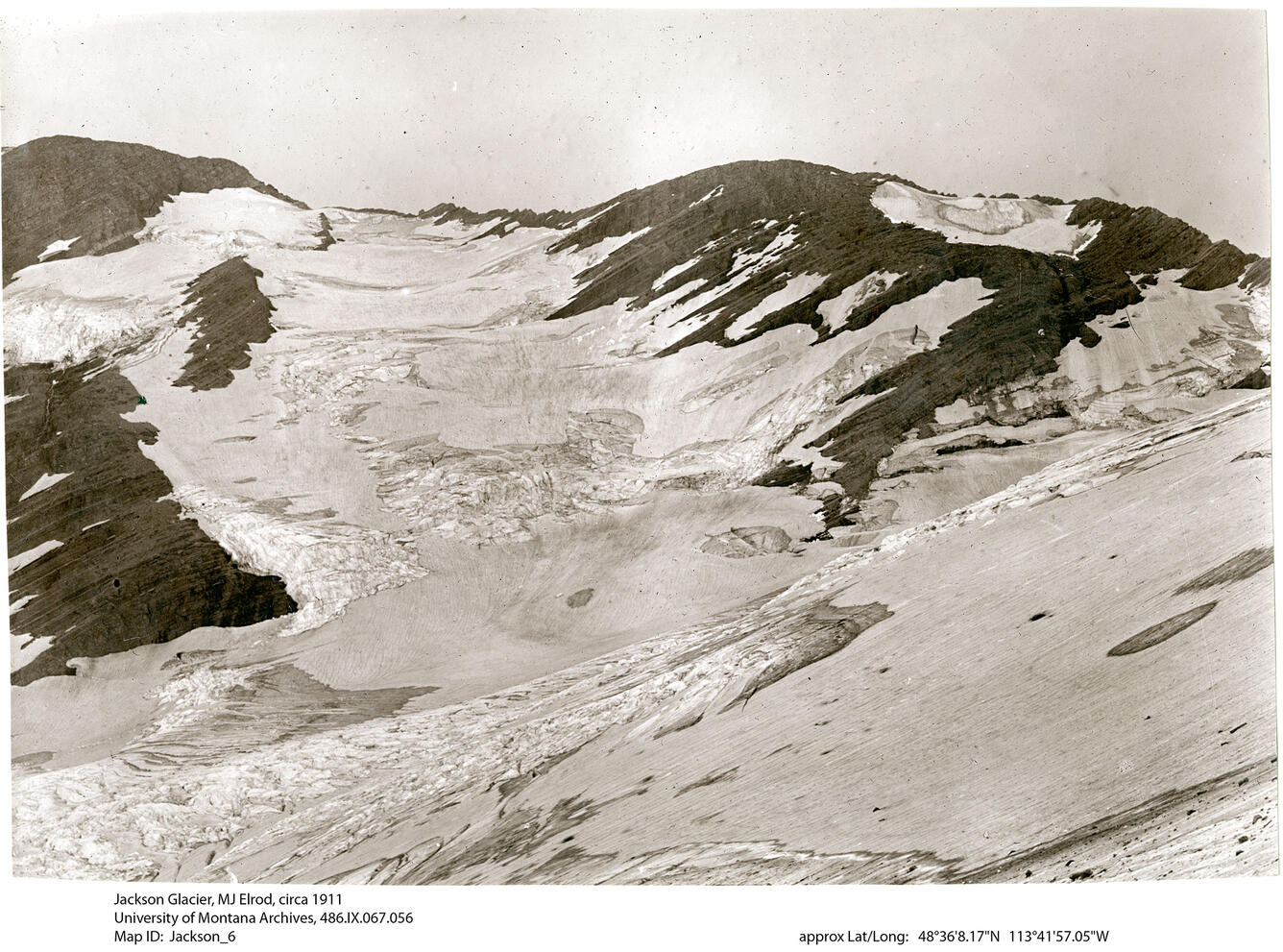 Jackson Glacier in Glacier National Park, circa 1911.  Image 6 of 8.