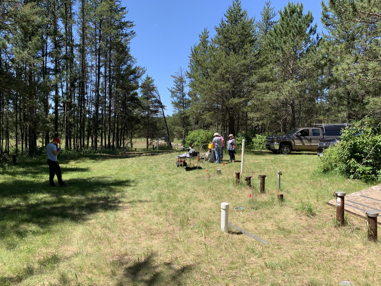 Groundwater sampling along the north well transect at the Bemidji site