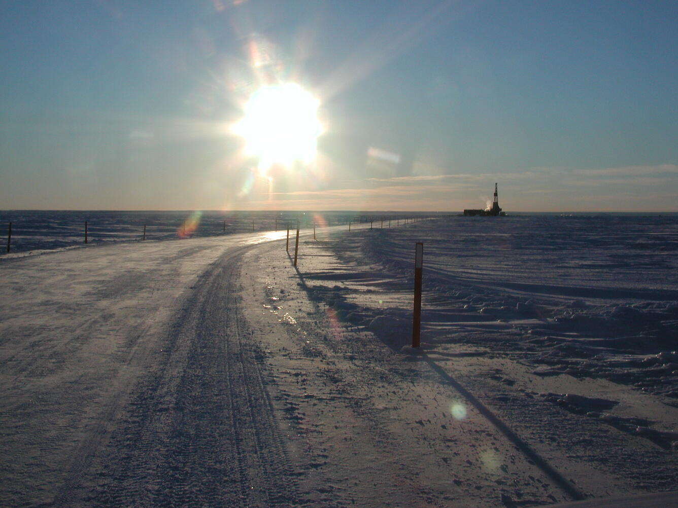 Drilling Rig at Mount Elbert gas hydrate drill site on the Alaska North Slope