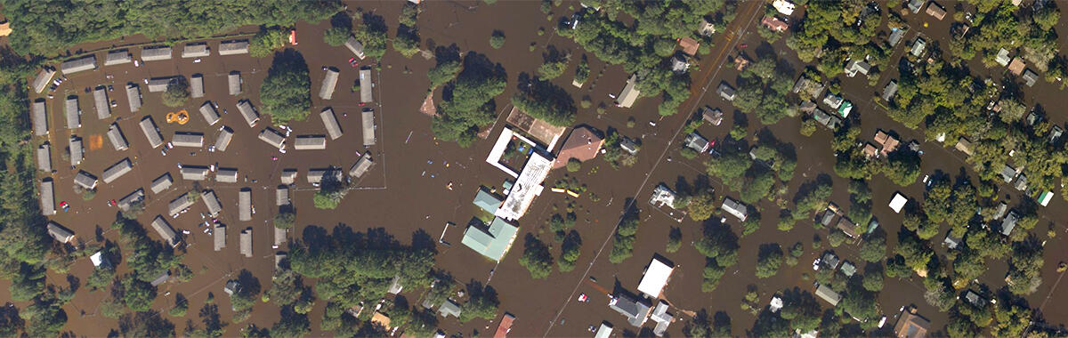 North Carolina flooding, satellite image, Hurricane Matthew 2016
