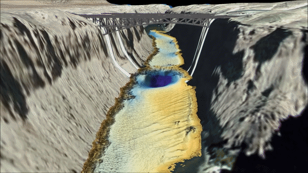 Animation of river bathymetry on Colorado River in Grand Canyon