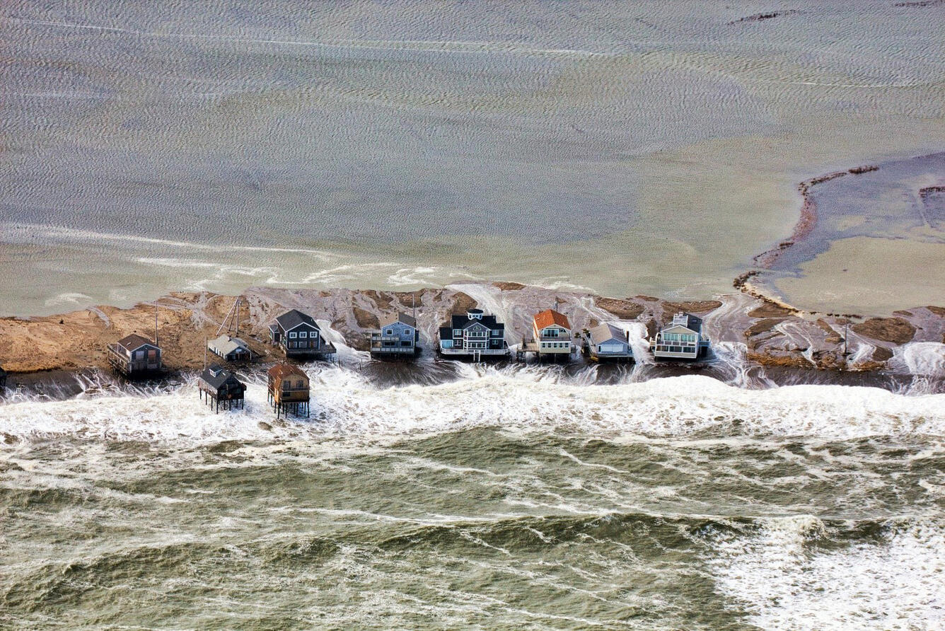 Beach erosion during nor’easter