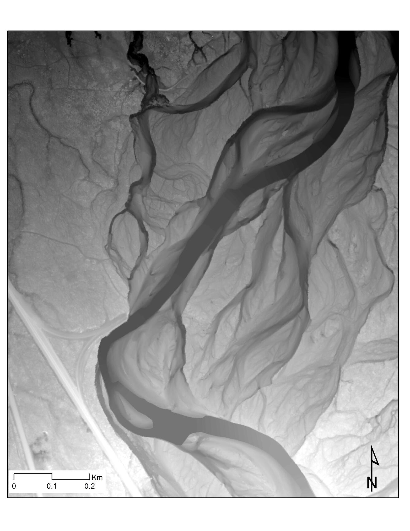 Digital Elevation model of the Nyack Floodplain on the Middle Fork Flathead River, Montana