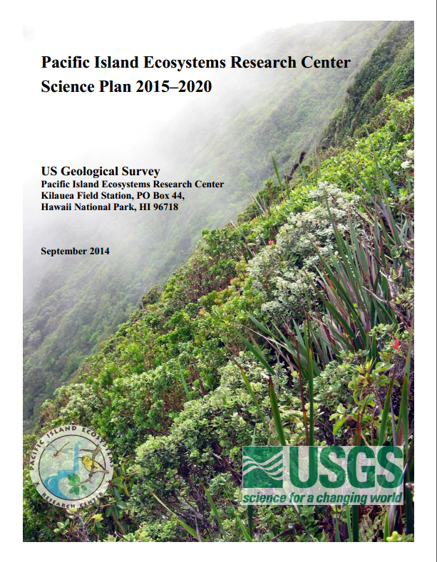 Cover of the USGS PIERC Science Plan 2015-2020