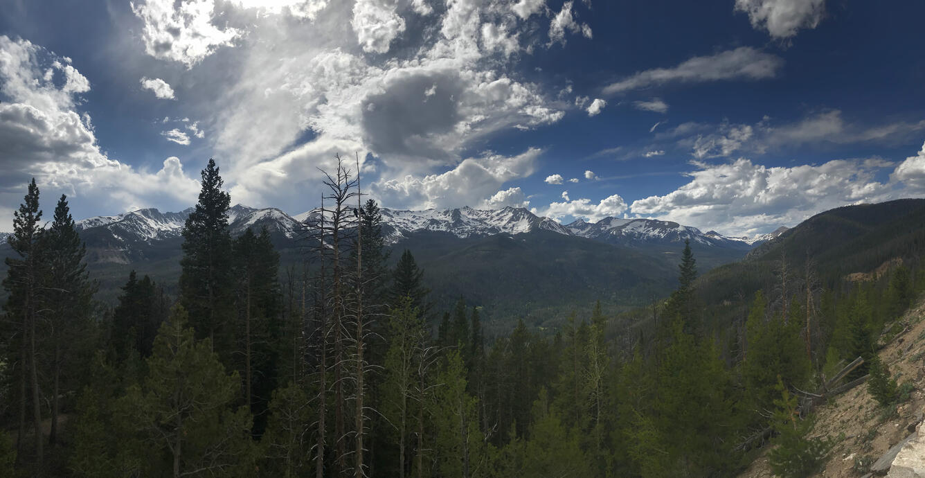 Mountain range in Rocky Mountain National Park
