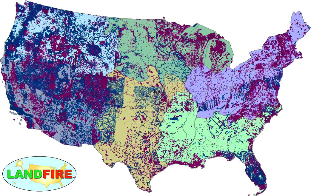 Color map showing LANDFIRE Reference Dataset