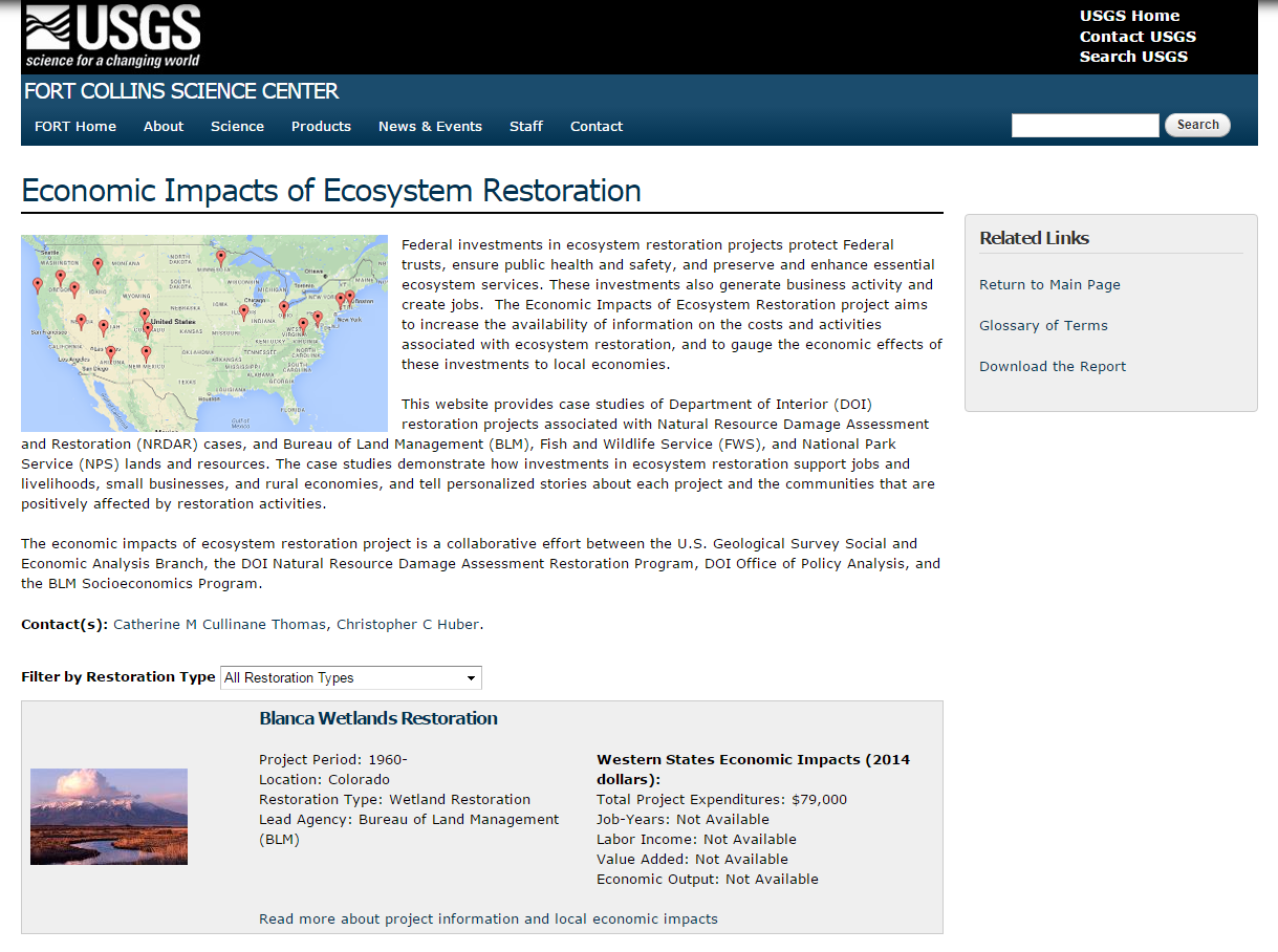 Restoration Website screen capture. 