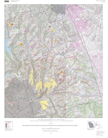 Map of recent and historical landslides, Crow Creek and vicinity