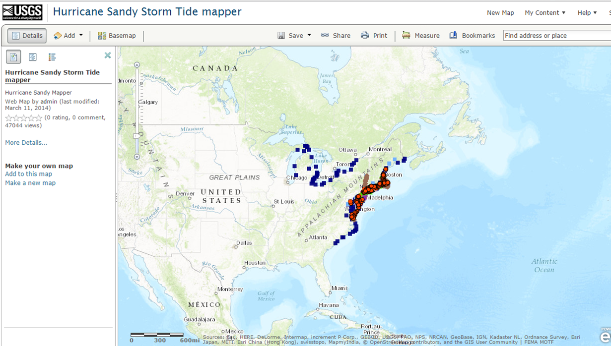 USGS Storm-Tide Mapper and Data Services