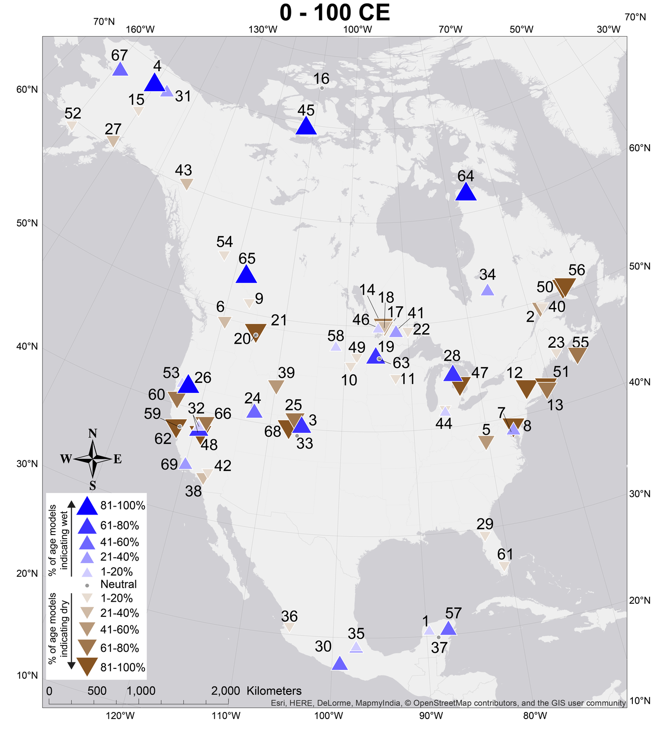 A map of centennial-scale hydroclimate anomalies during the Common Era