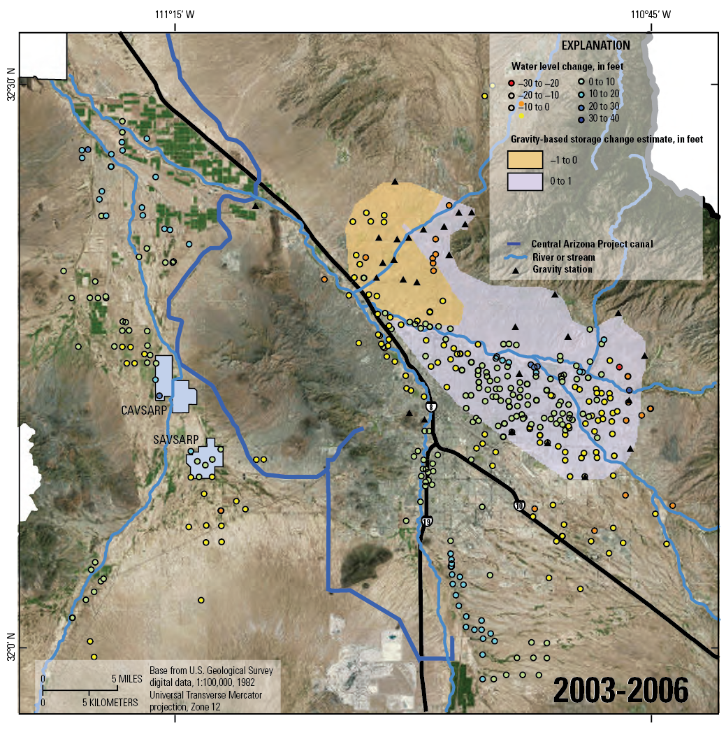 Map of aquifer-storage change, 2003 - 2006 - right title