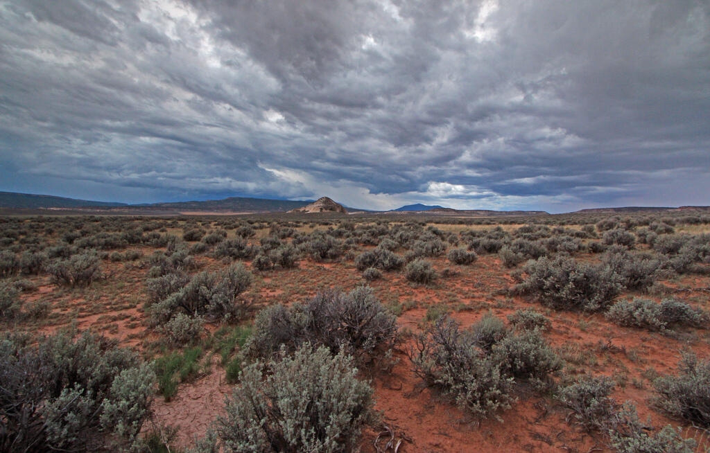 Storm clouds over desert in Utah