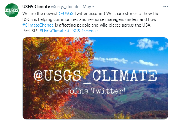 USGS_Climate joins twitter!