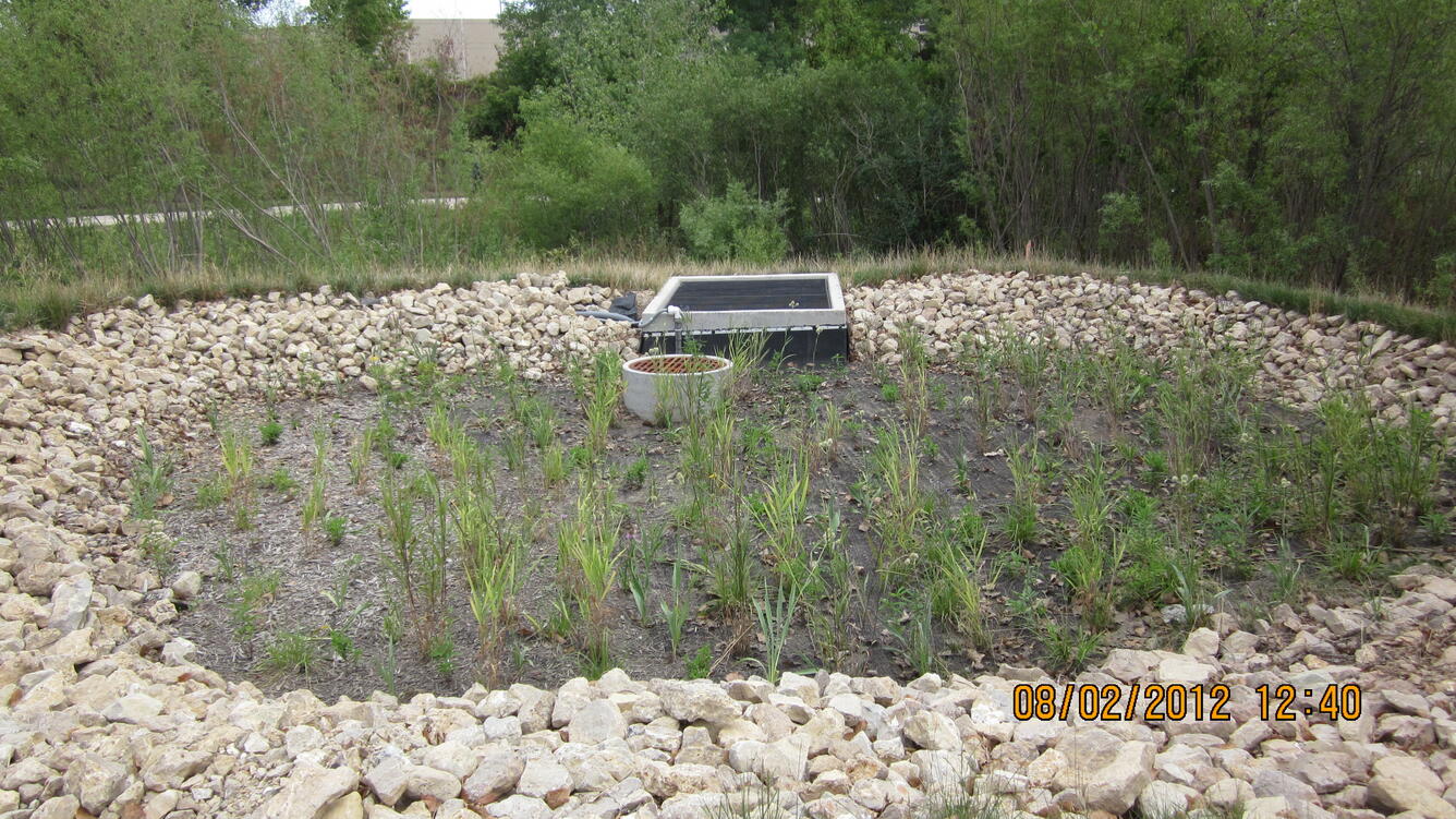 Photo of the biofilter at the USGS WI WSC office