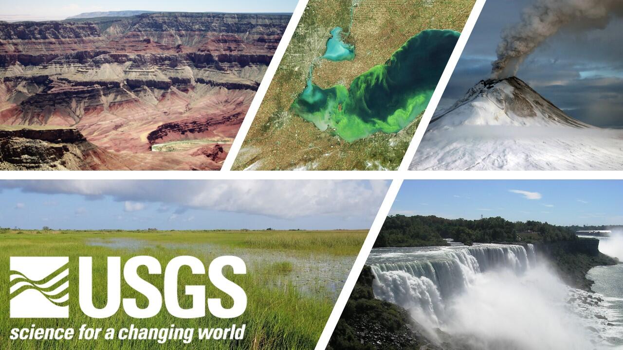 Photo collage of USGS