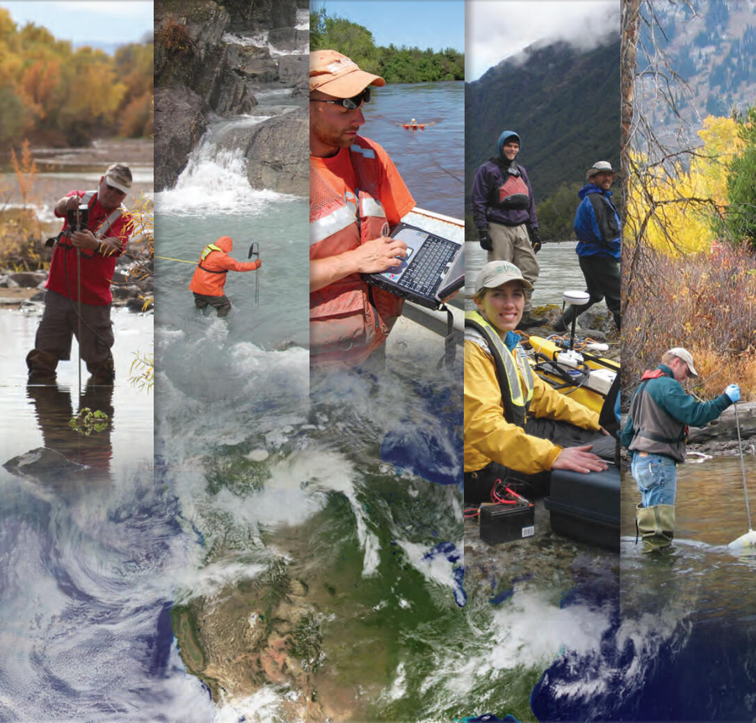 Collage of images showing Water activities