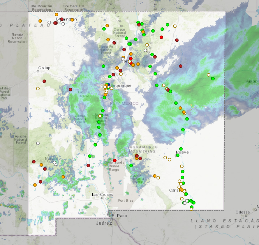 Image of National Water Dashboard, NM view, USGS