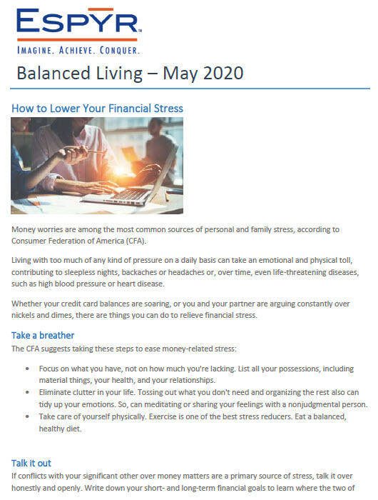 Balanced Living May 2020 front page