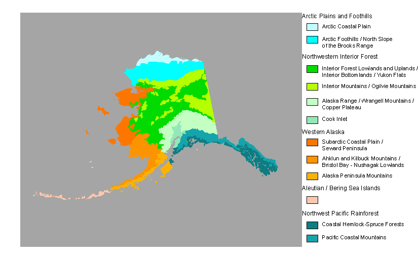 map of bird conservation areas in Alaska