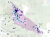 Screenshot of the Borrego Valley groundwater quality data map