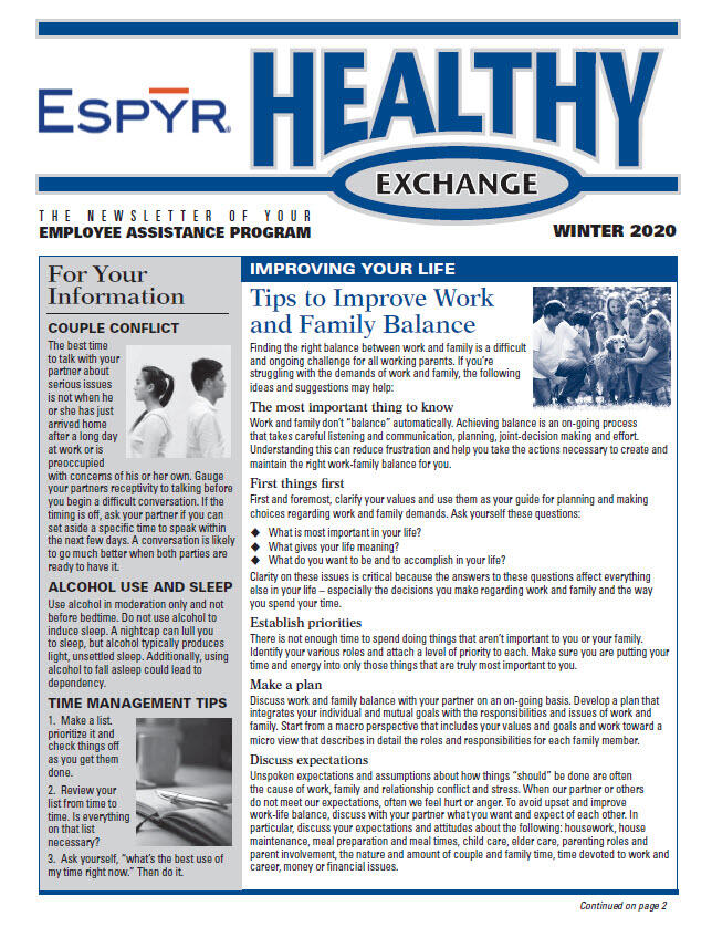 Winter Healthy Exchange Jan 2020
