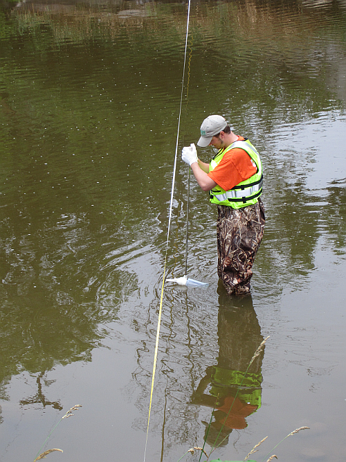 Collecting water-quality samples for the contaminants of emerging concern study