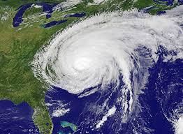 Satellite view of Hurricane Sandy 