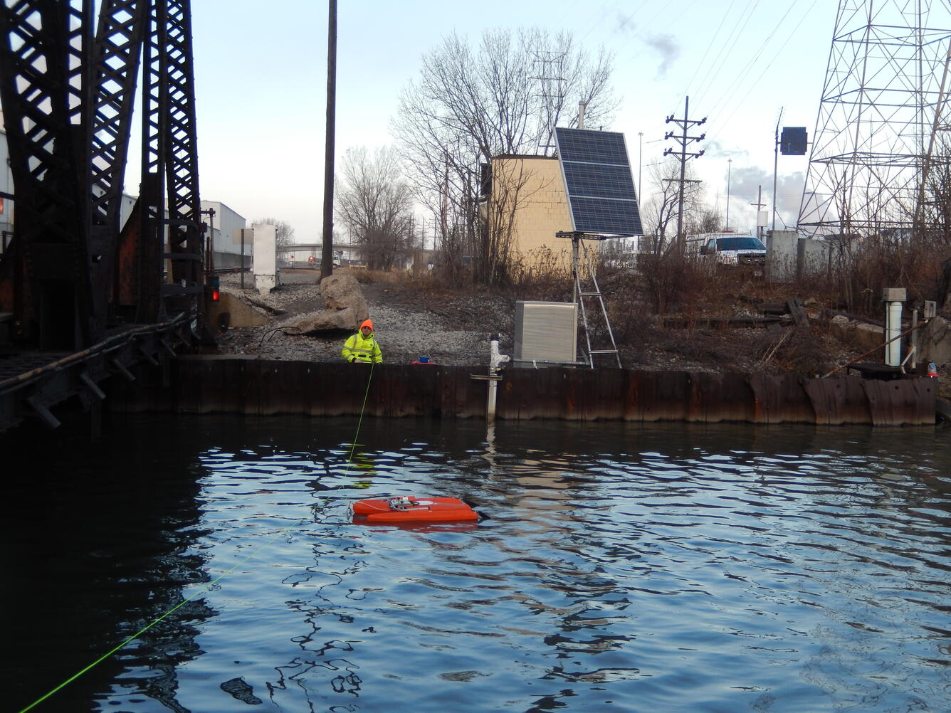 Indiana Harbor Canal at East Chicago, IN  ADCP boat measurement