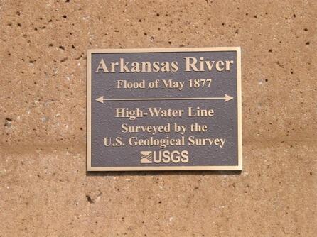 High-water marker upclose