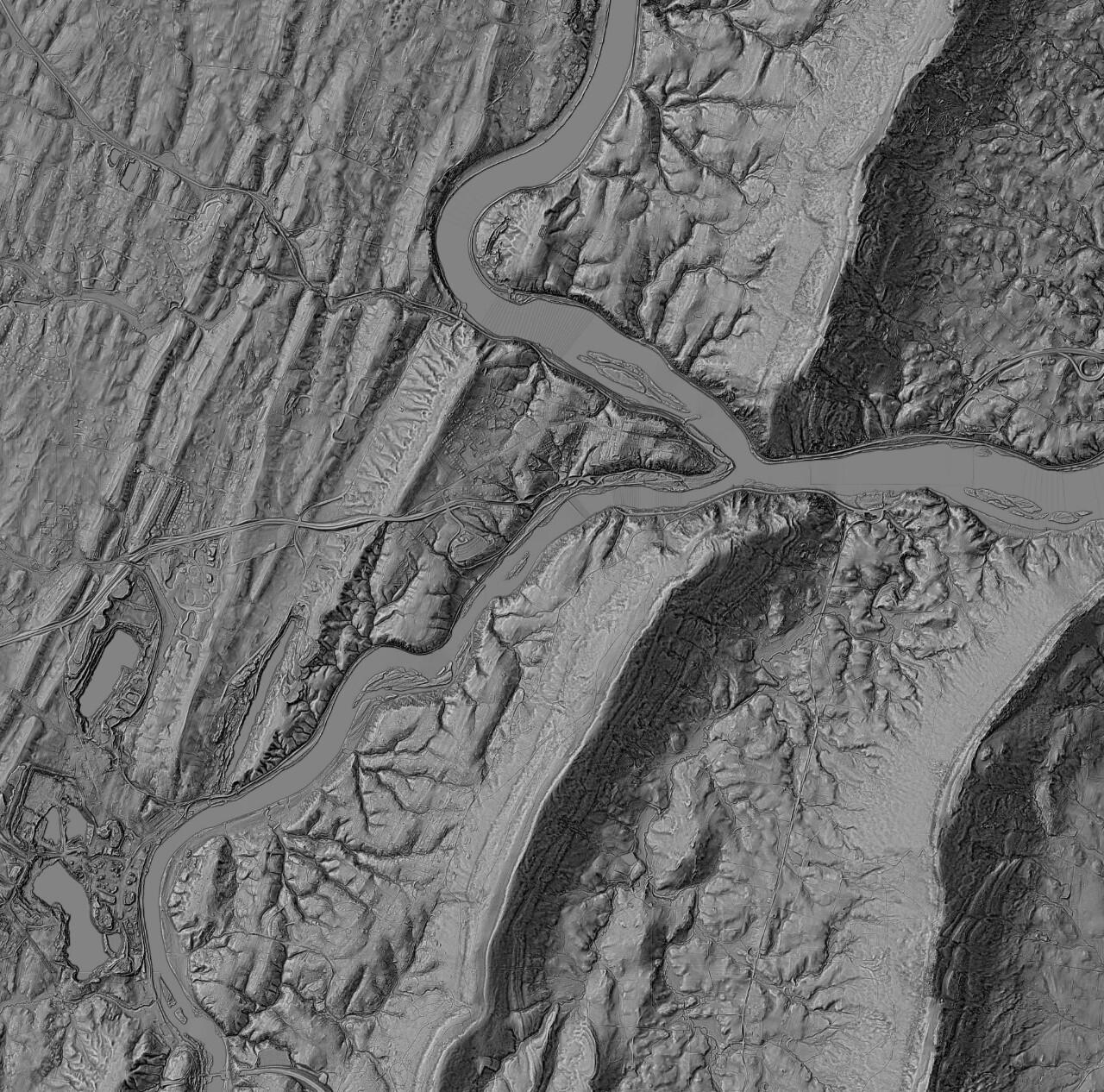 Relief Map of Non-Tidal Potomac