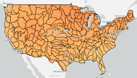 USGS National Climate Change Viewer (NCCV) with HUCs