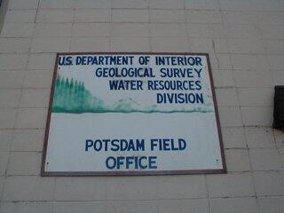 USGS Potsdam Field Office sign
