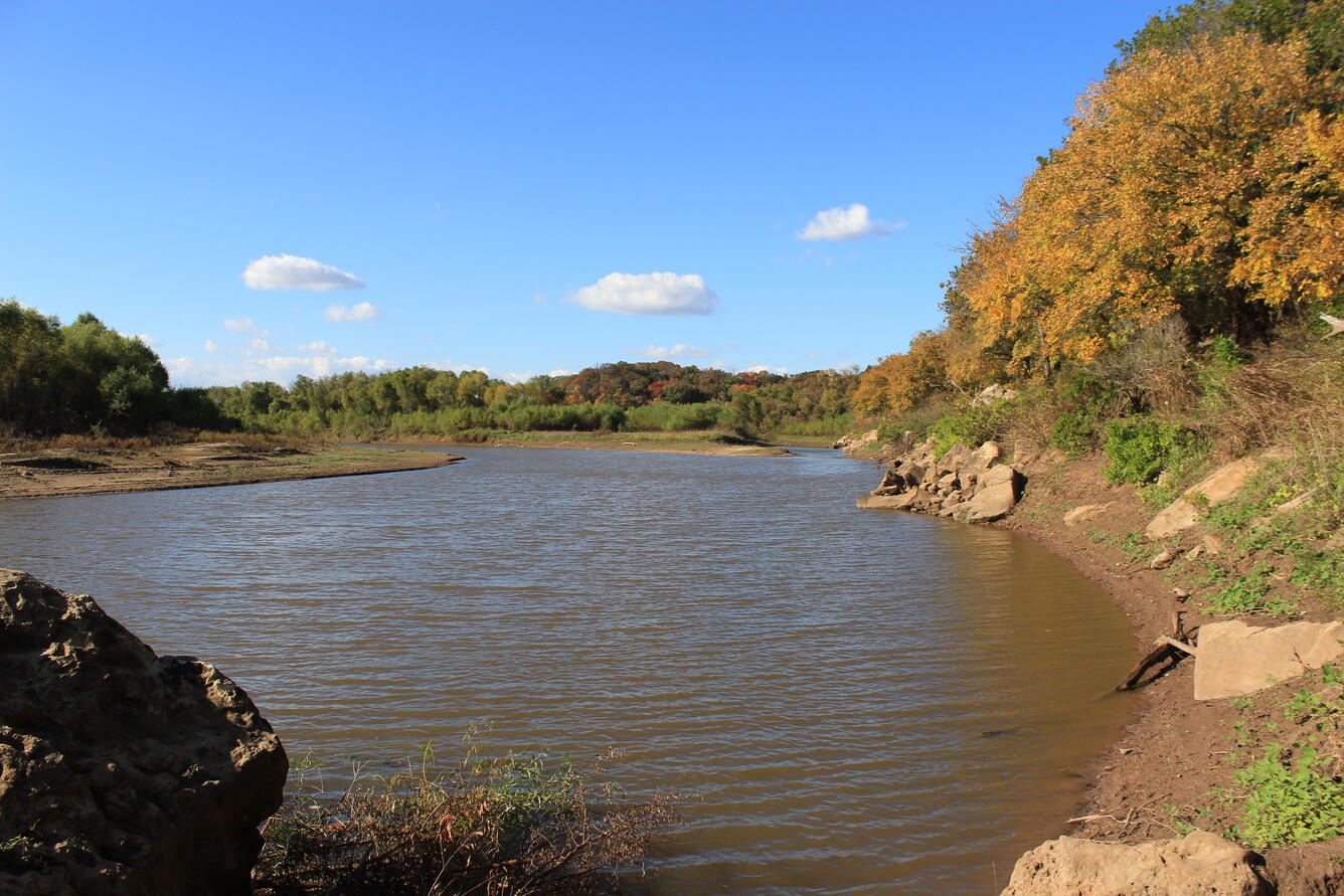 Arkansas River near Cleveland, Okla., 2013; photograph by Stan Paxton.