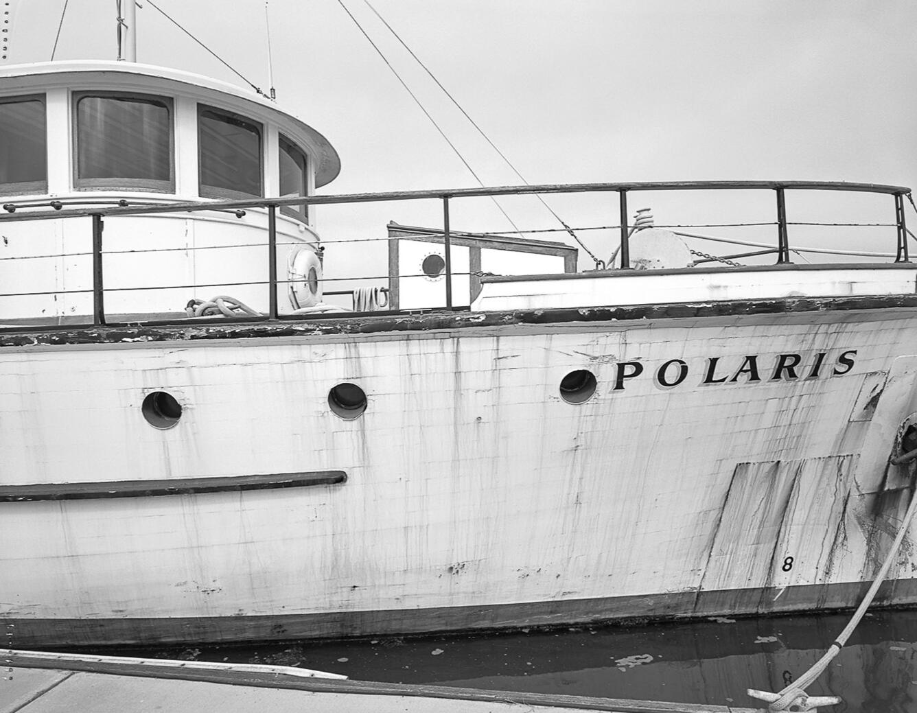 Research Vessel (R/V) Polaris view of starboard bow.