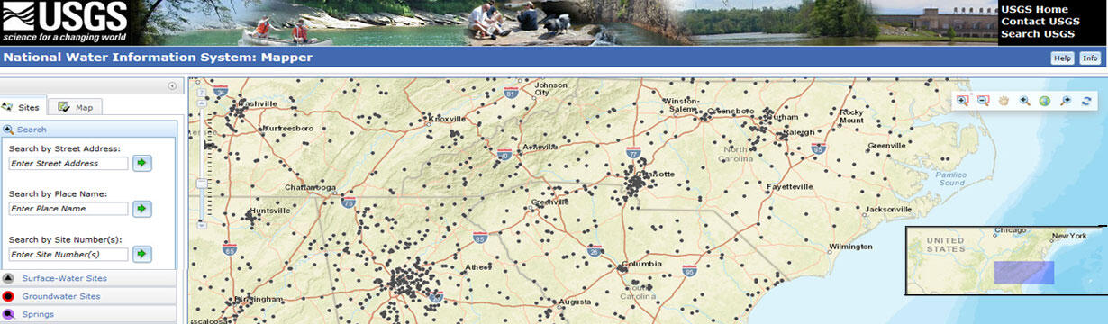 USGS collects and disseminates real-time and historical water data