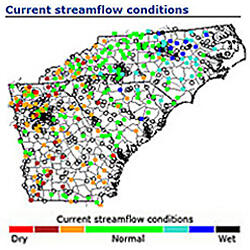 Current water conditions: Georgia, North Carolina, and South Carolina