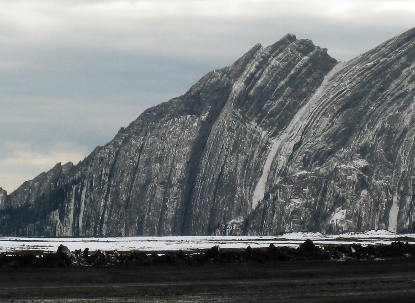 Coal beds in British Columbia, Canada.