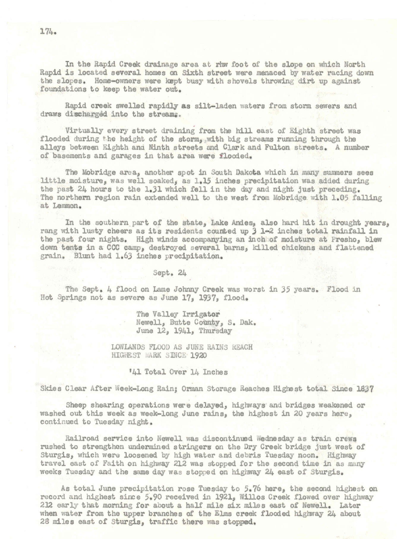 Valley Irrigator (June 12, 1941) Page 1