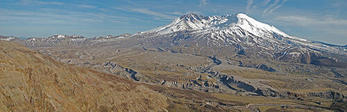 View From Johnston Ridge Observatory. Mount St. Helens in the distance.