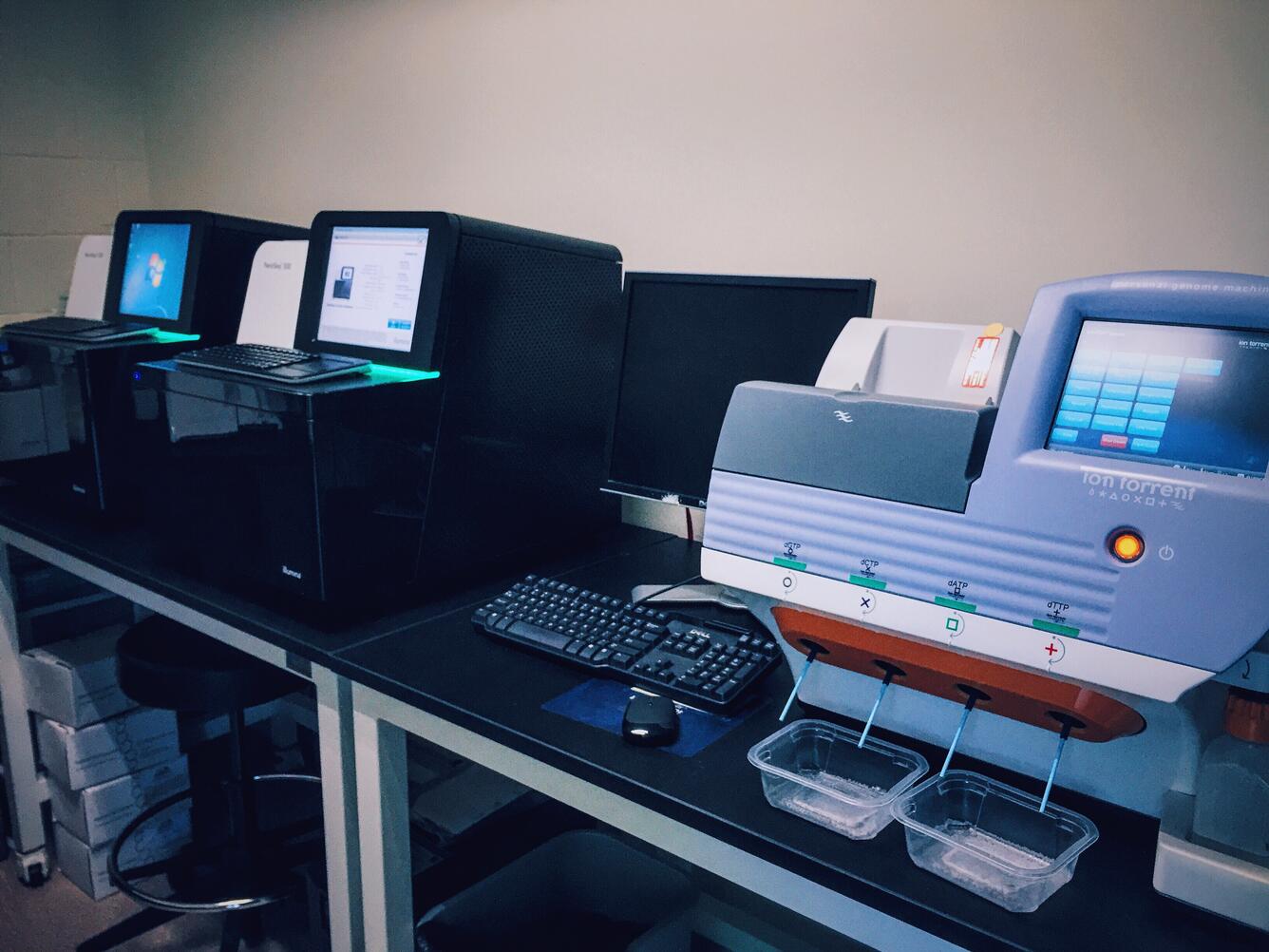 High-throughput DNA sequencers at the Upper Midwest Environmental Sciences Center