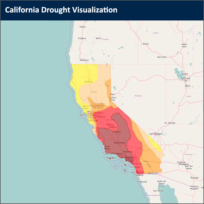 California drought visualized with open data.