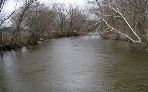Yellow Creek at Knox, IN - downstream view