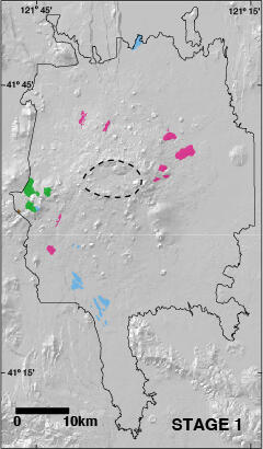 areas of MLV covered by lavas of during the first eruptive interva...
