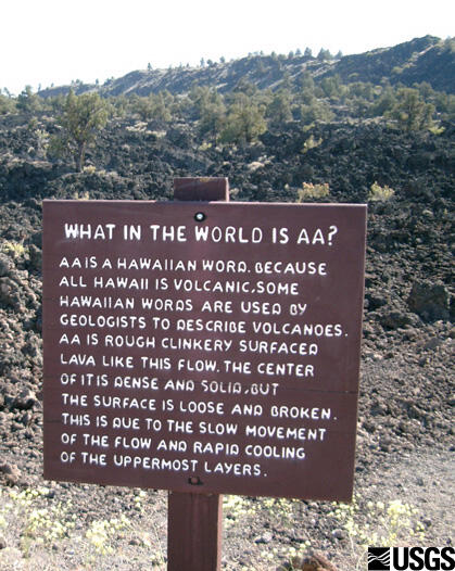 An instructional sign located within Lava Beds National Monument in...