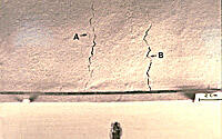 Ground cracks caused by simulated shallow intrusion...