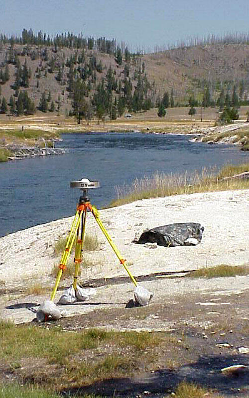 GPS campaign survey equipment, Yellowstone National Park....