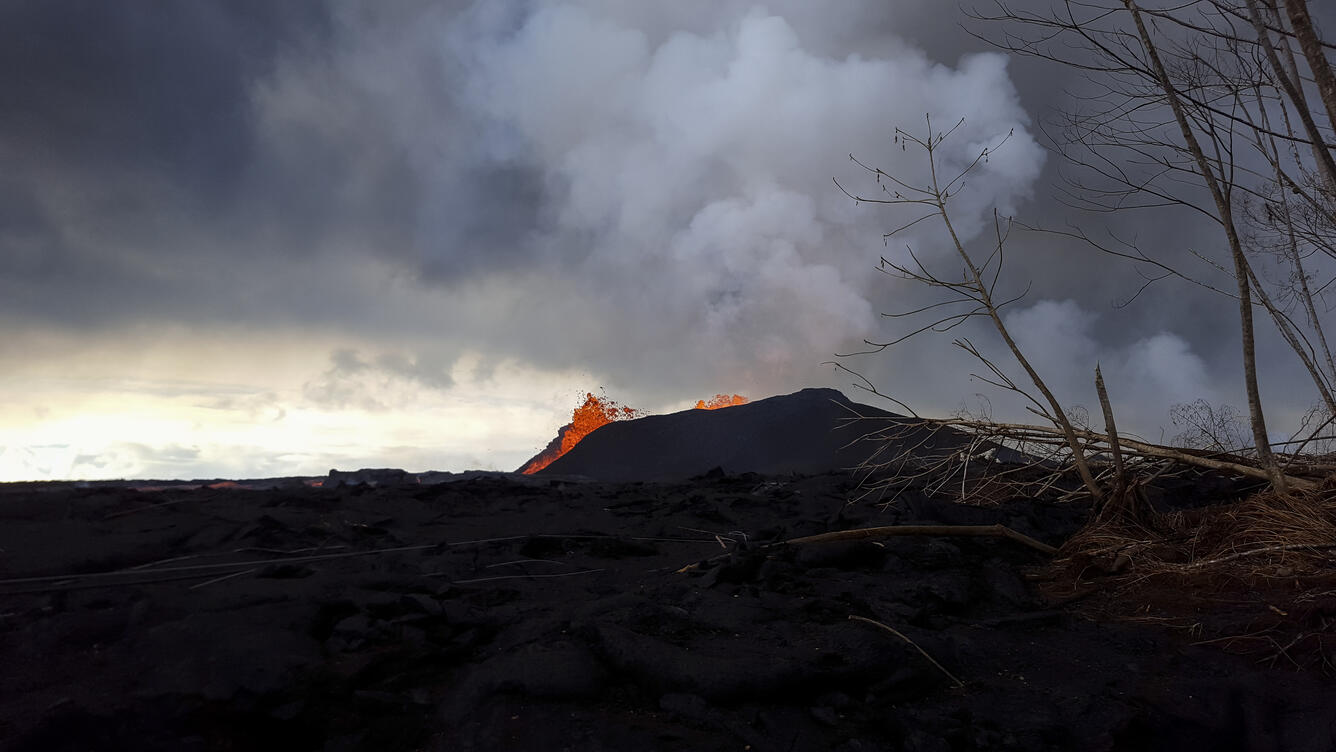 Activity in Kīlauea Volcano's lower East Rift Zone...
